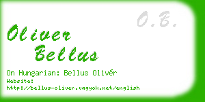 oliver bellus business card